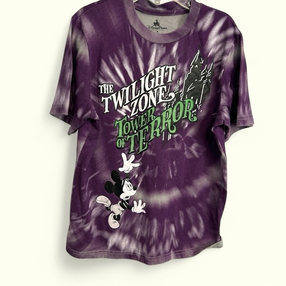 Disney Parks Twilight Zone Tower of Terror Mickey Glow in the dark tie dye tee - Picture 1 of 9
